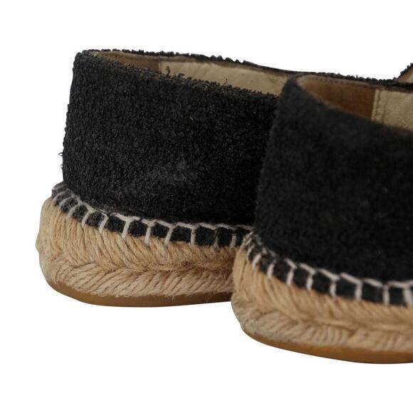 Chanel Espadrille 37 Glitter Canvas Cap Toe Cc Flats CC-0602N-0004 - Picture 8 of 10